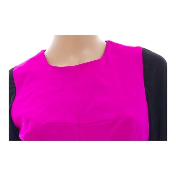 MILLY NWOT Magenta Color Block Midi Dress - Picture 5 of 7
